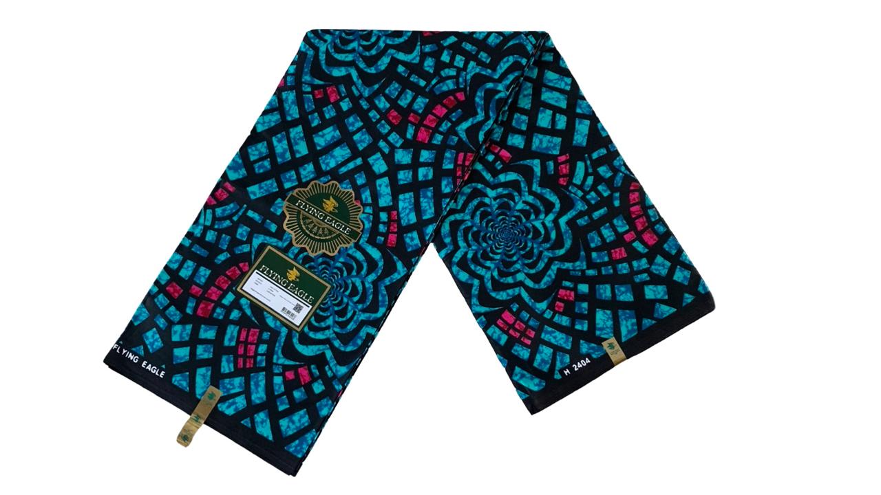 African Ankara Fabric - Flying Eagle Blue