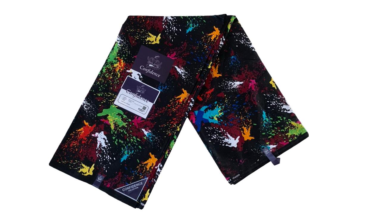 African Ankara Fabric - Confidence Black